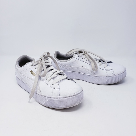 puma vikky platform white
